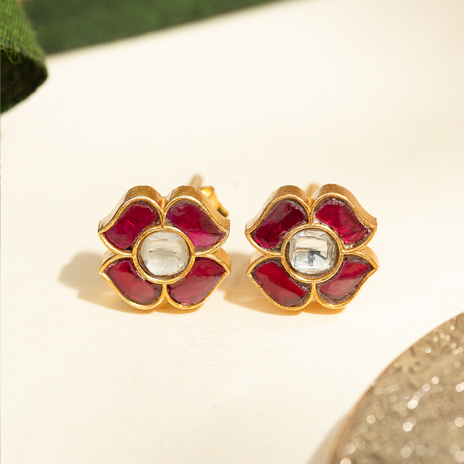 Rakta Pushpam Studs