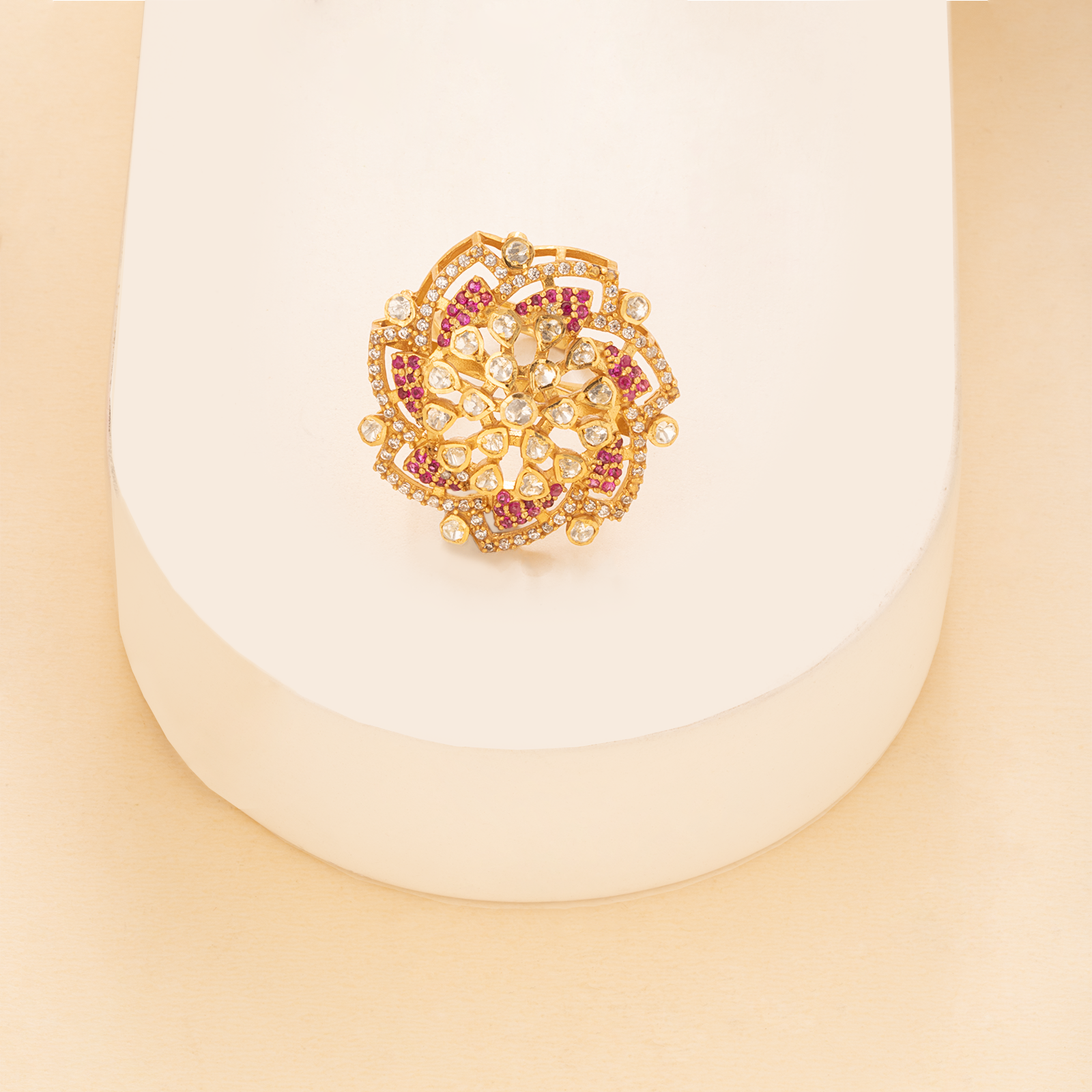 Ranjini Kundan Bloom Ring