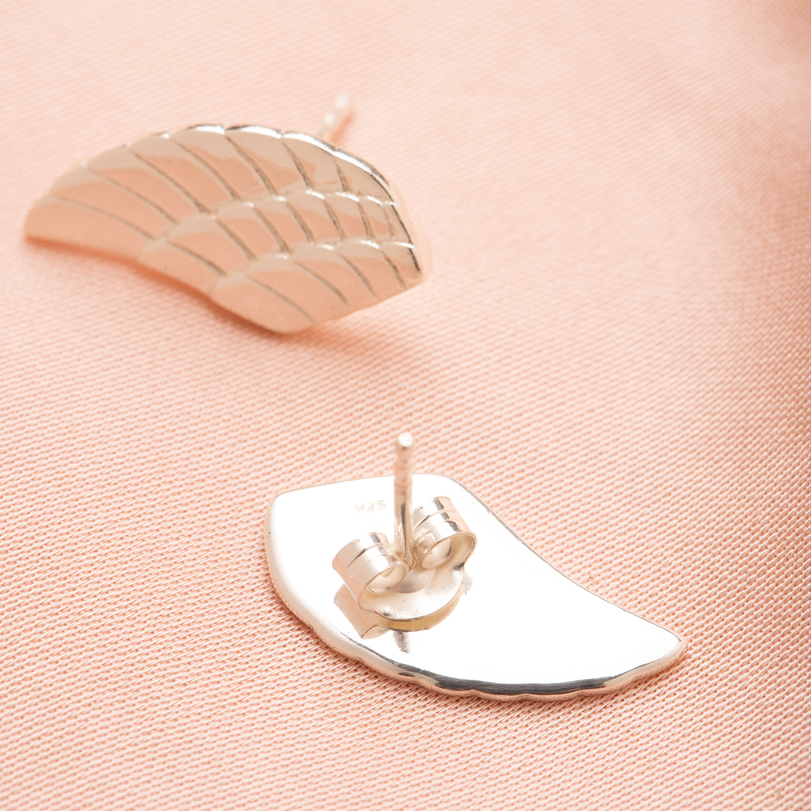 Angel Wing Silver Studs