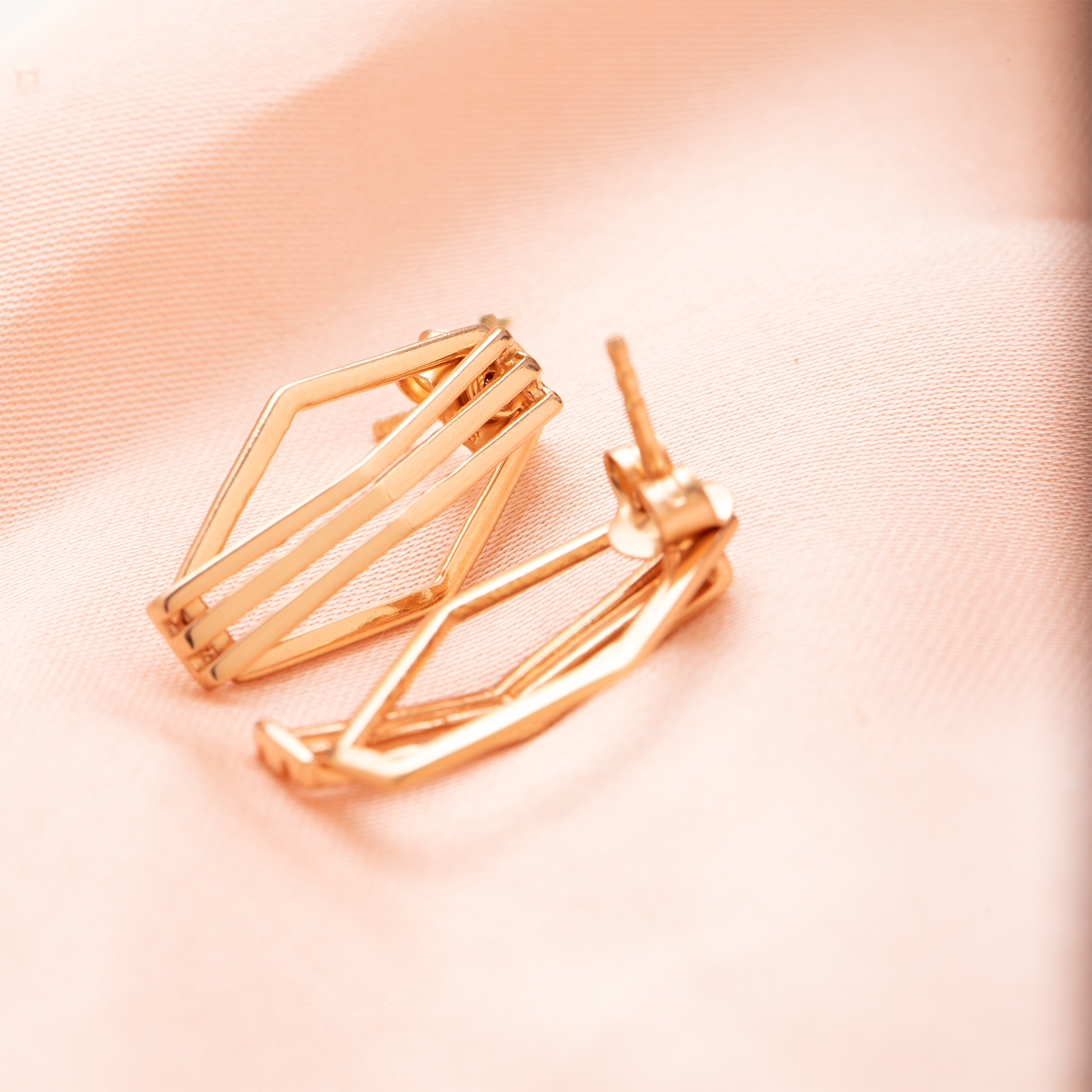 GeoLuxe Rose Gold Earrings