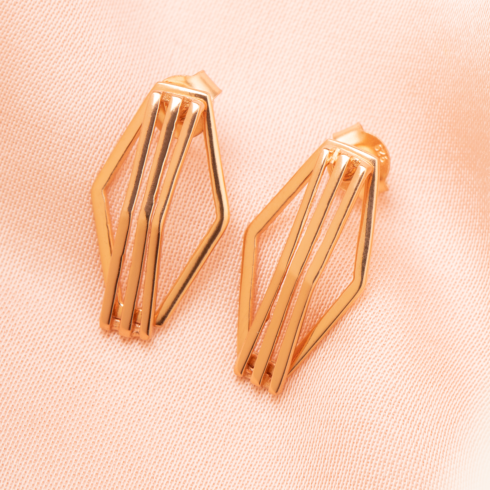 GeoLuxe Rose Gold Earrings