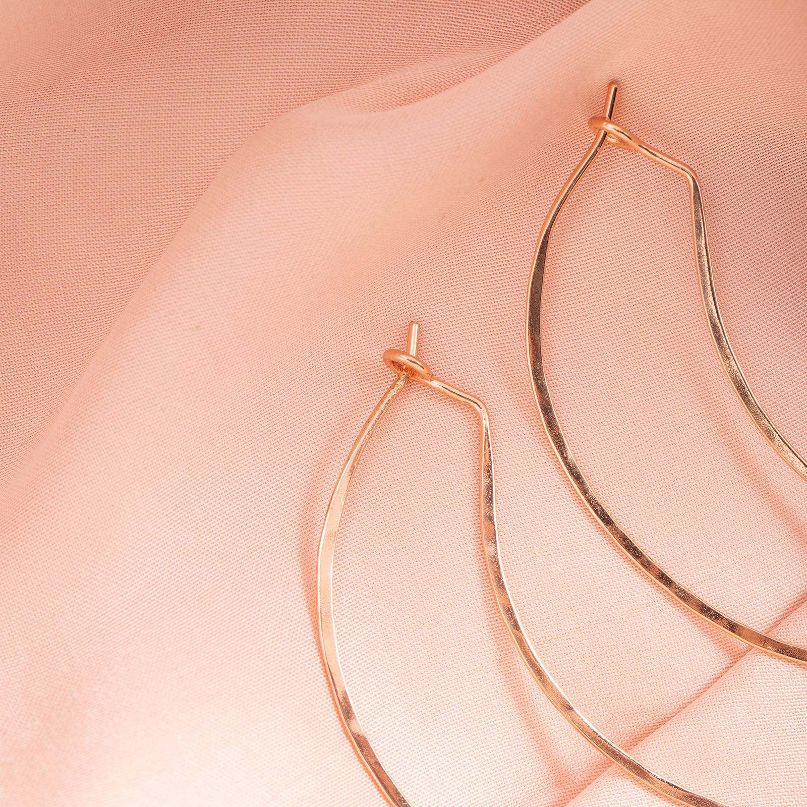RoseGold Luna Arc Hoops