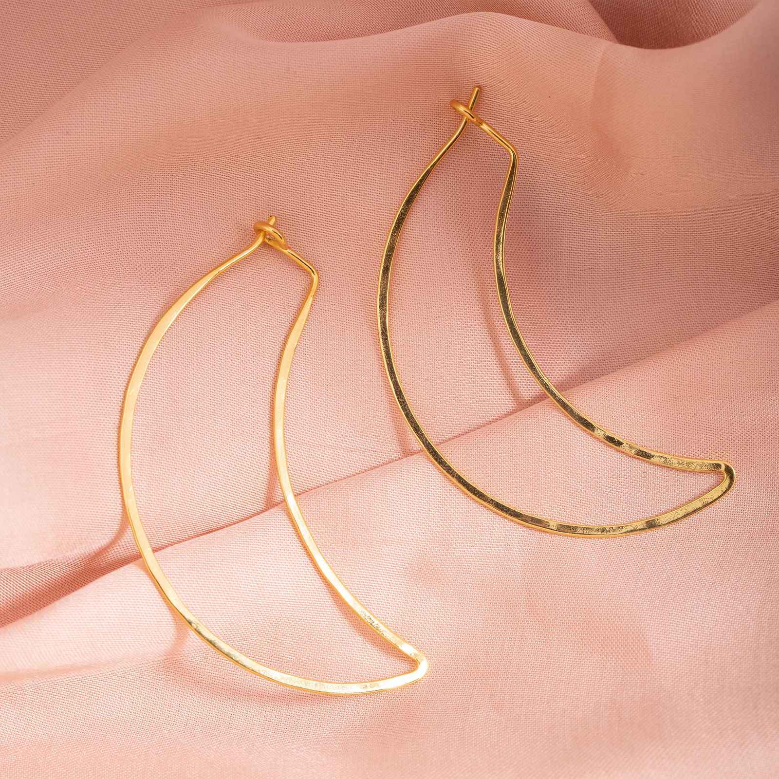 Golden Luna Arc Hoops