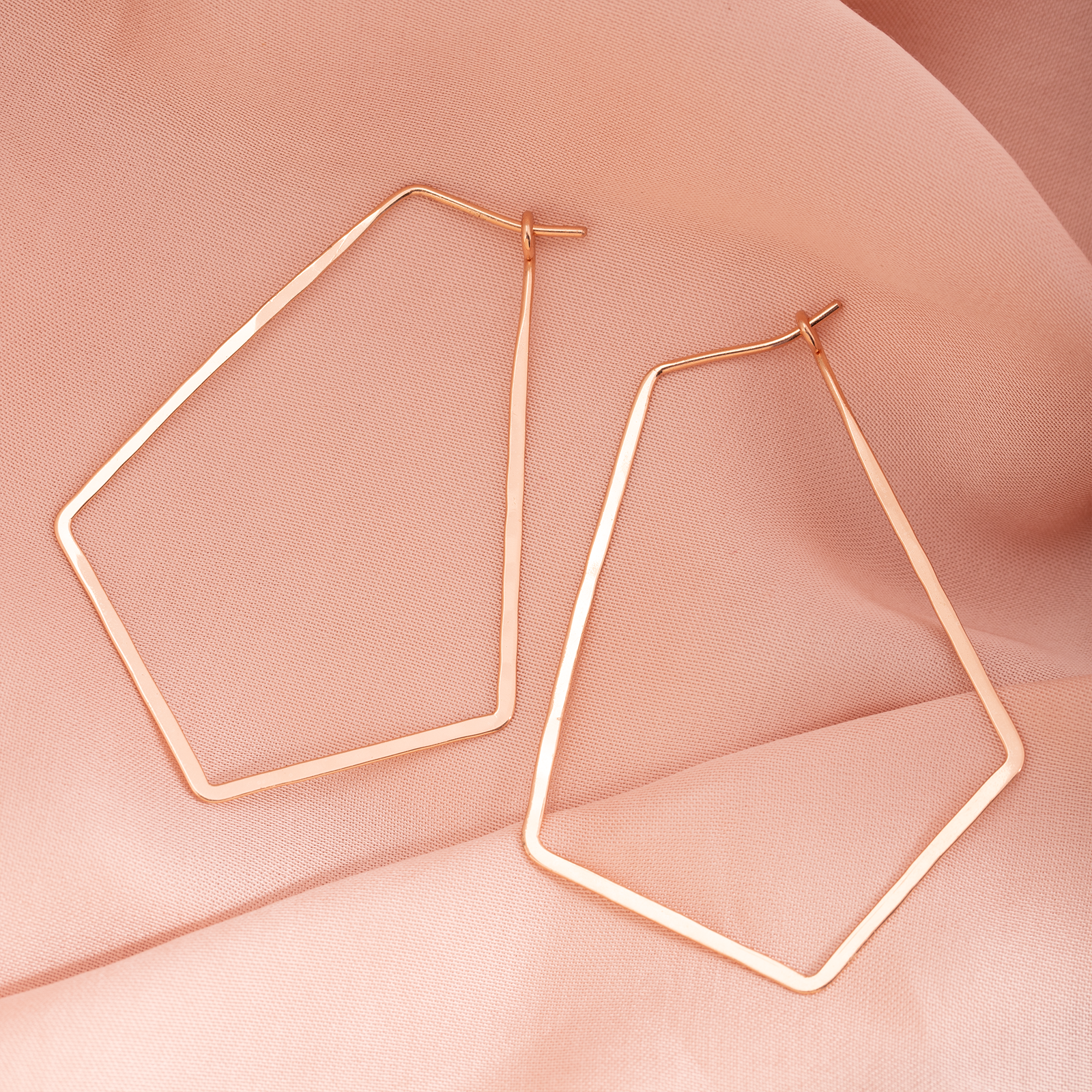 Rosé Edge Pentagon Hoops
