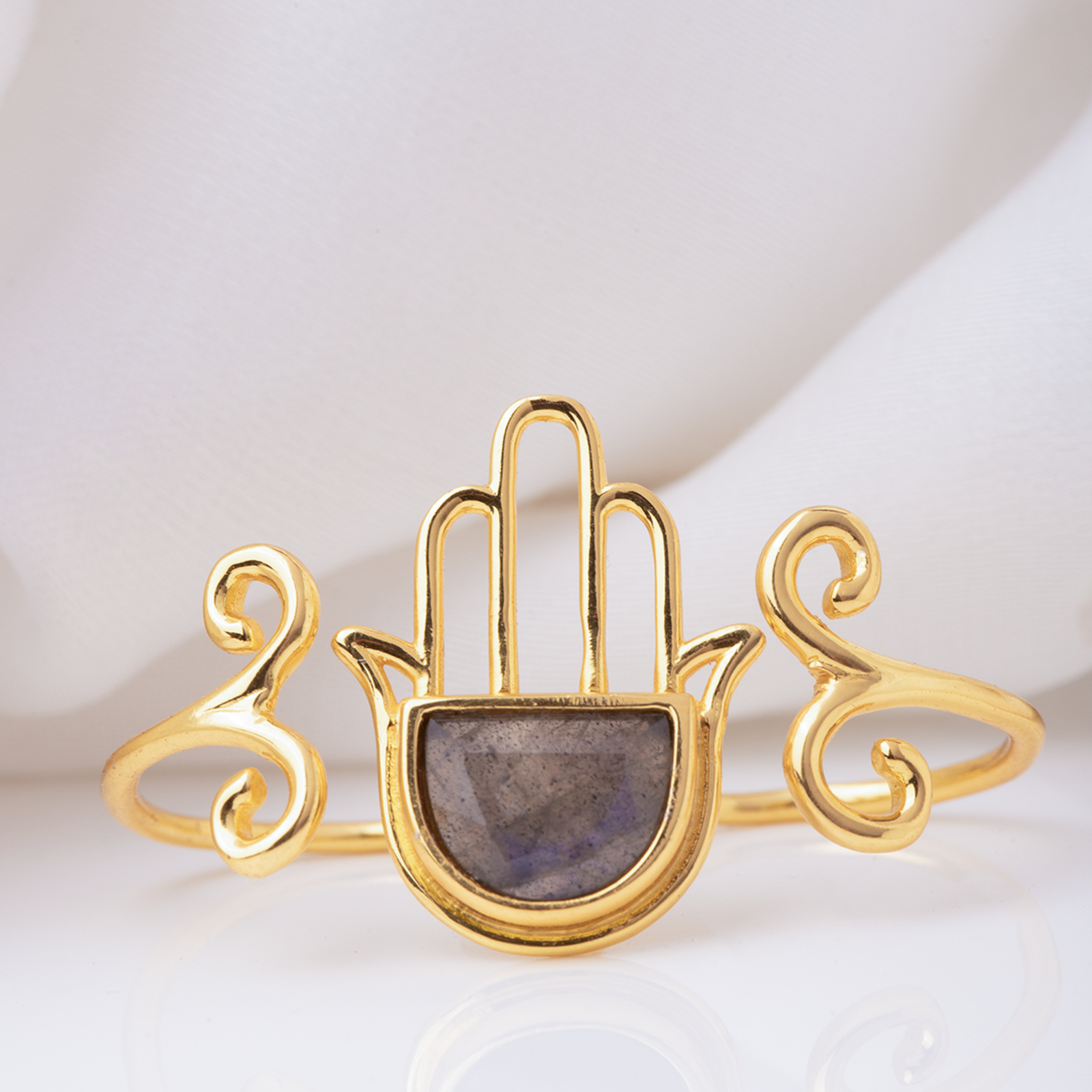 Elysian Dual Hamsa Ring