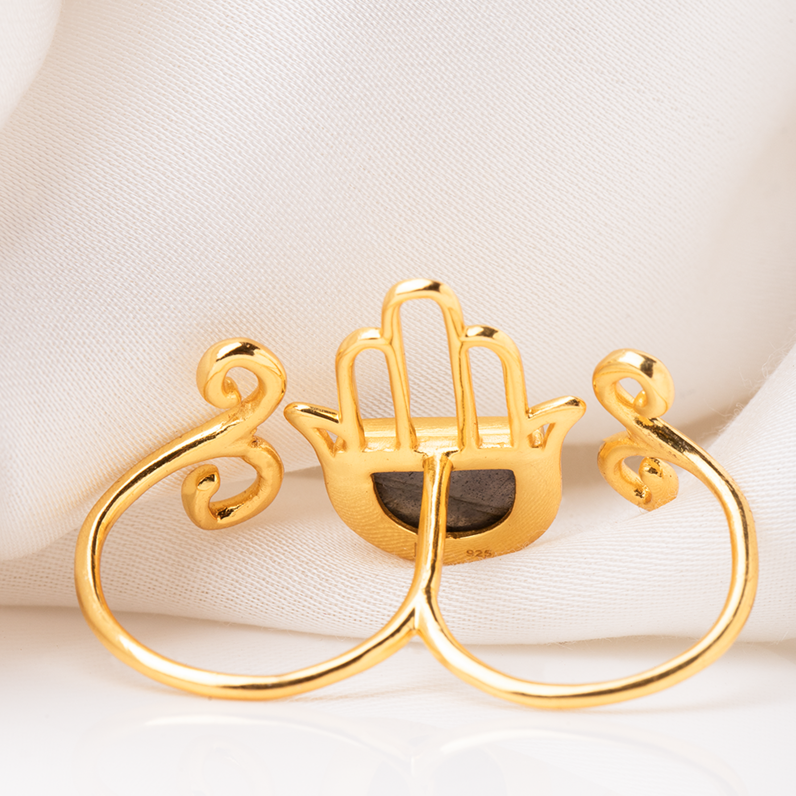 Elysian Dual Hamsa Ring