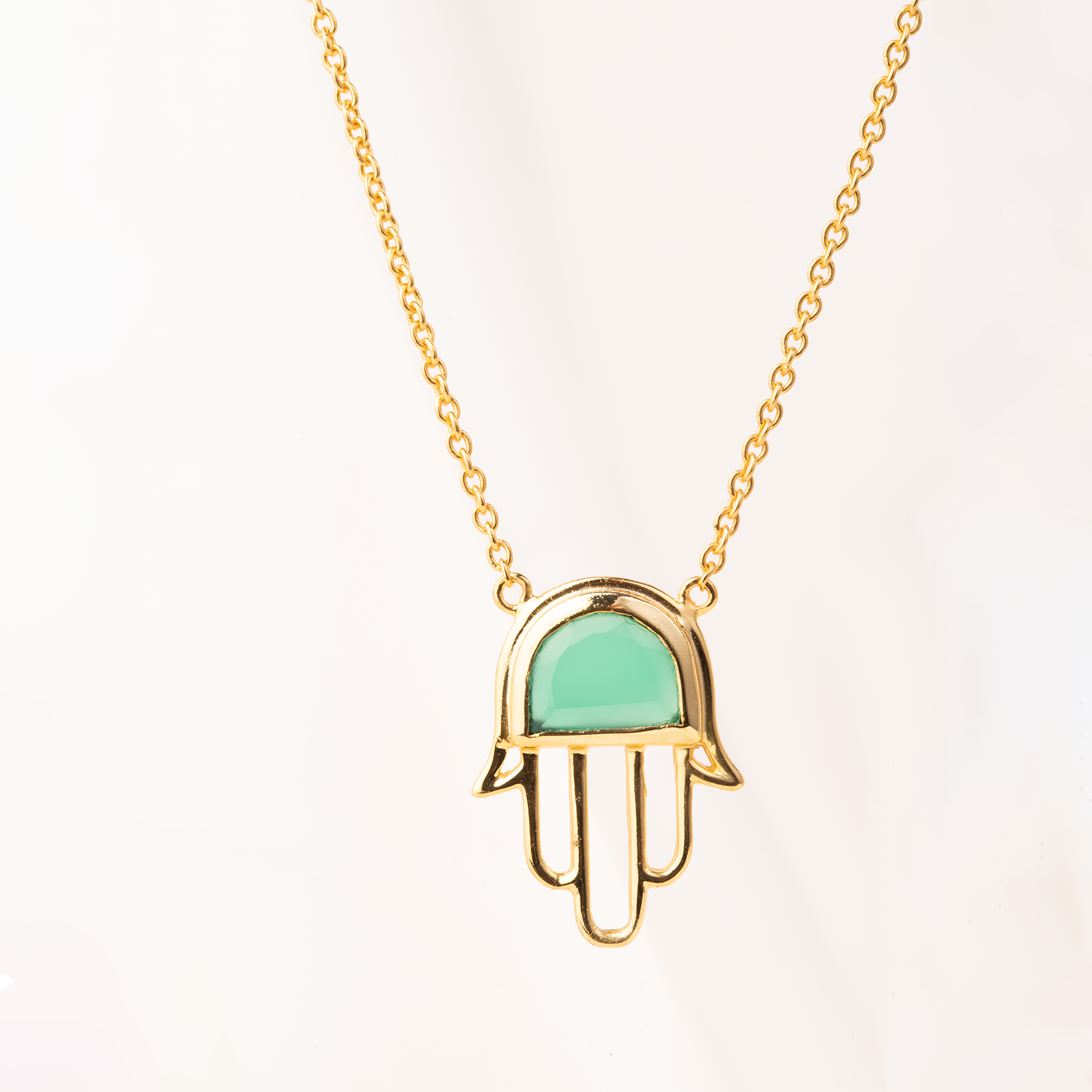 Emeralda Hamsa Necklace