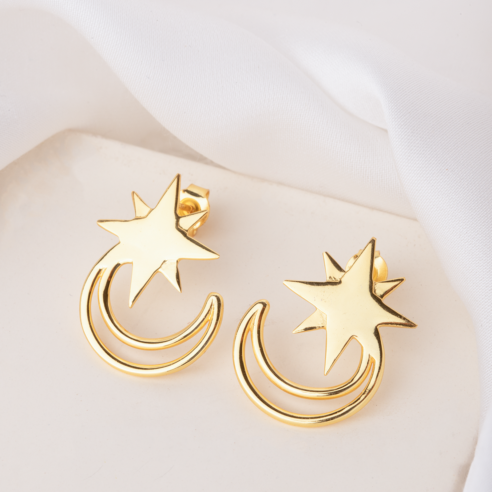 Lunara Star & Moon Studs