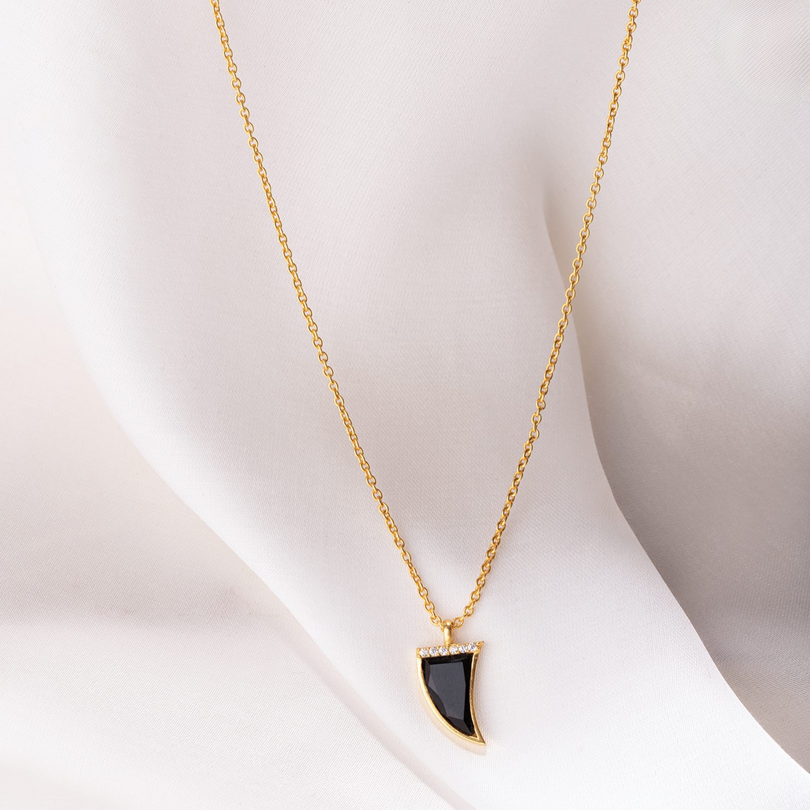 Obsidian Fang Necklace