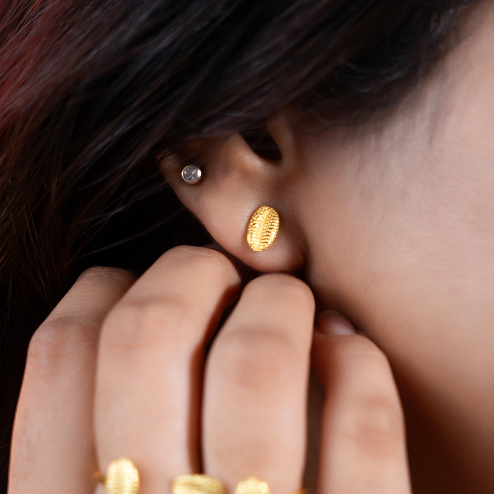 Espresso Luxe Studs