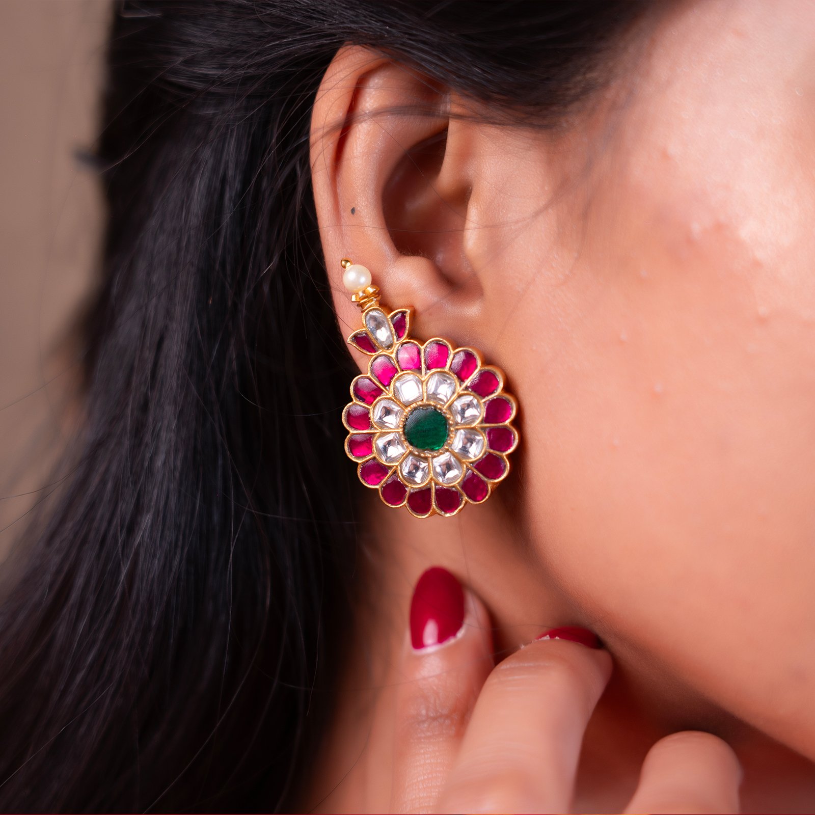Thamarai Mugam Earrings