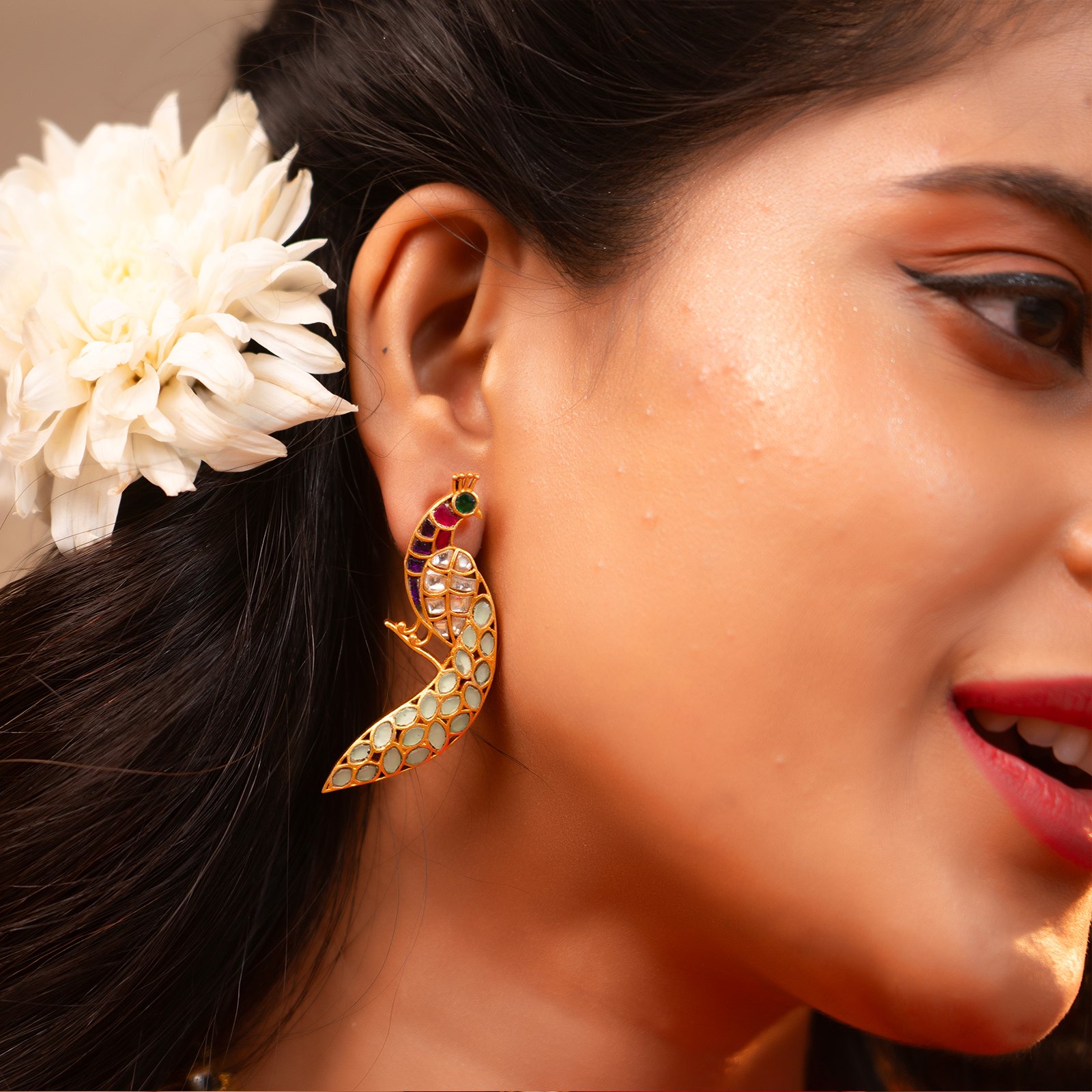 Mayil Varnam Earrings