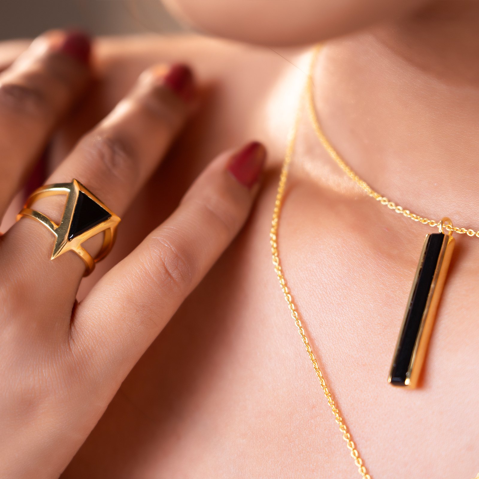 Onyx Triad Ring