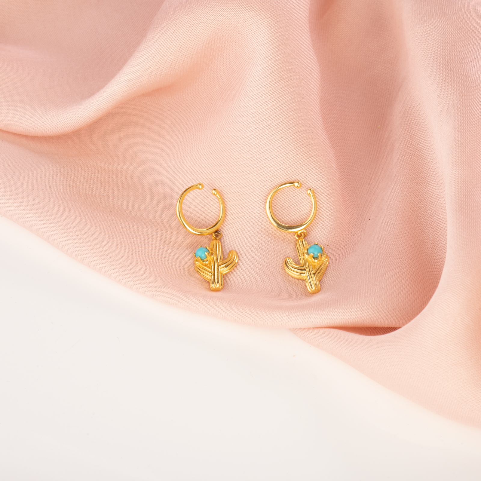 Cactus Bloom Hoops
