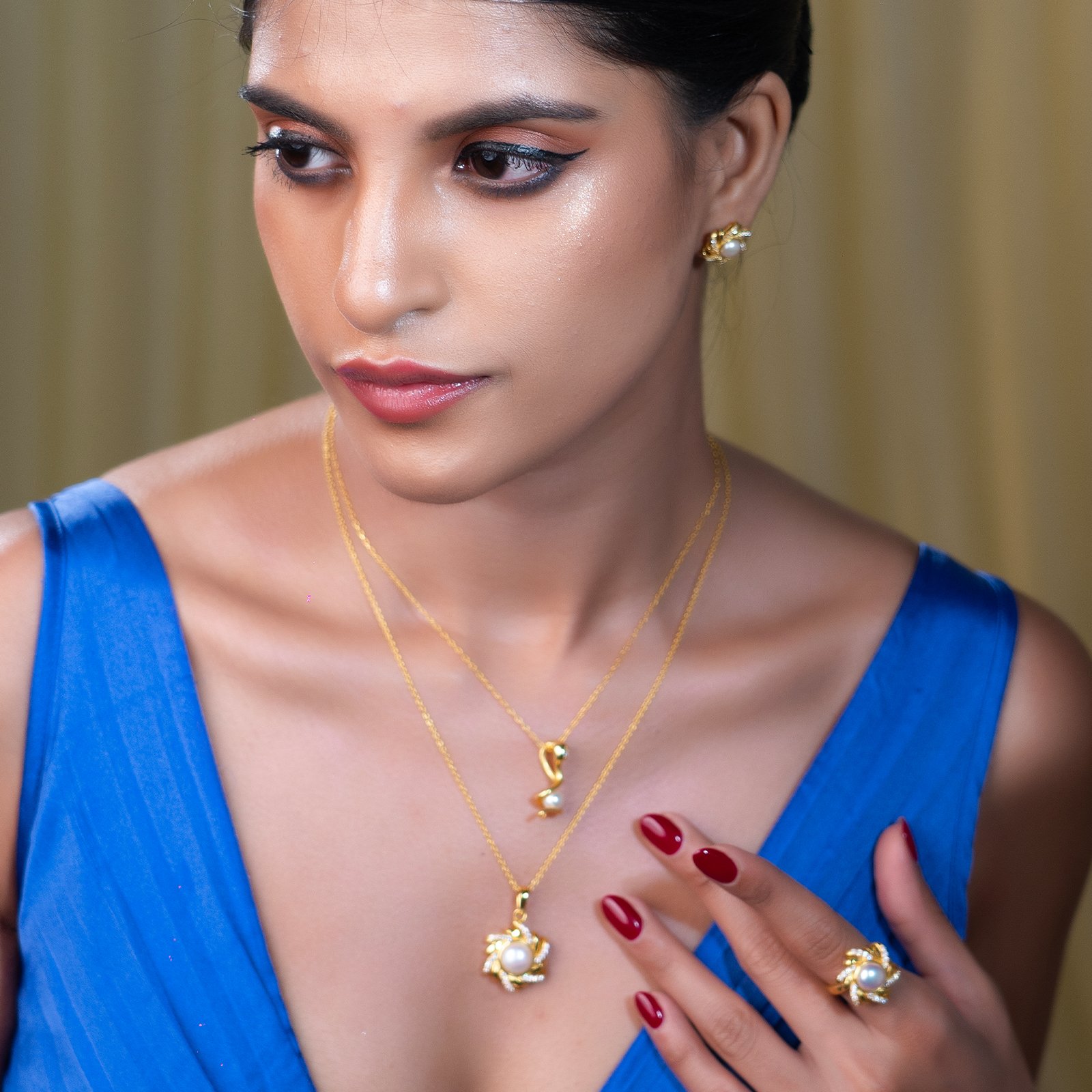 Lustrous Bloom Pearl Studs