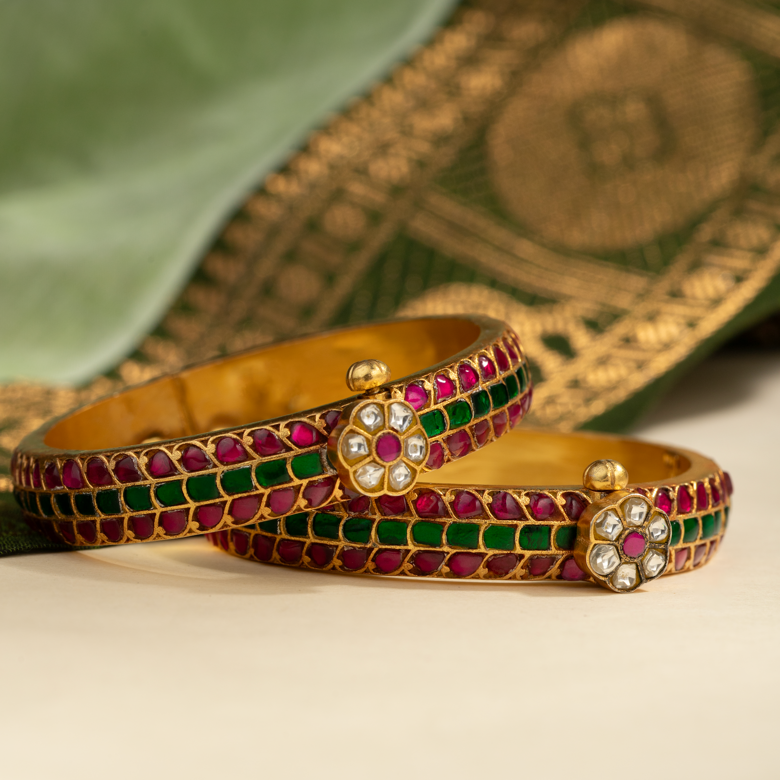 Mayura Kundan Bangles